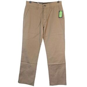 Volcom Youth Frickin Regular Stretch Chino Pants Khaki 29/18 NWT School Classic